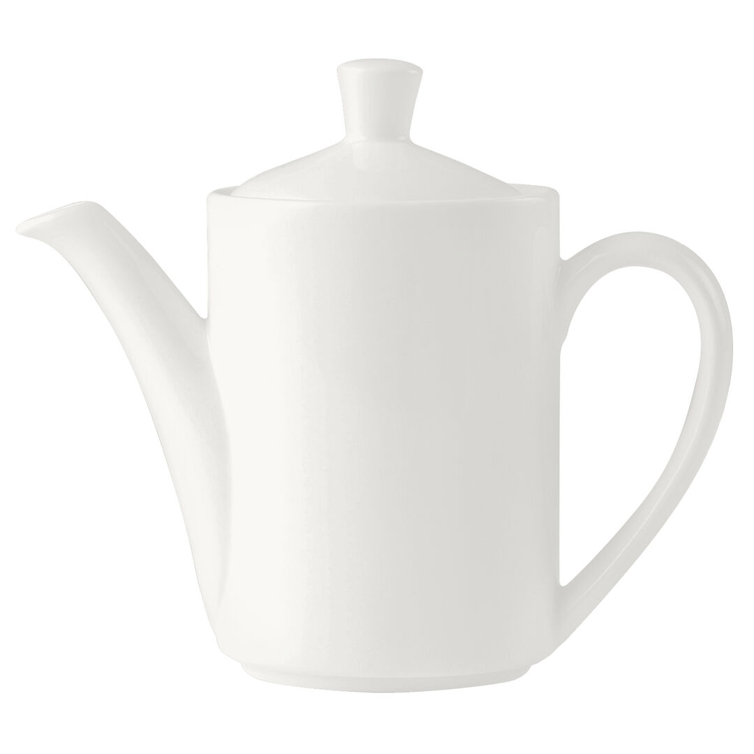 Monaco White Vogue Coffeepot 60cl (21oz) Lid C667 Ceramic Coffeepot Pack of 6