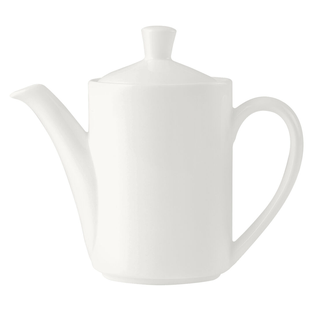 Monaco White Vogue Coffeepot 31cl (11oz) Lid C668 Ceramic Coffeepot Pack of 6