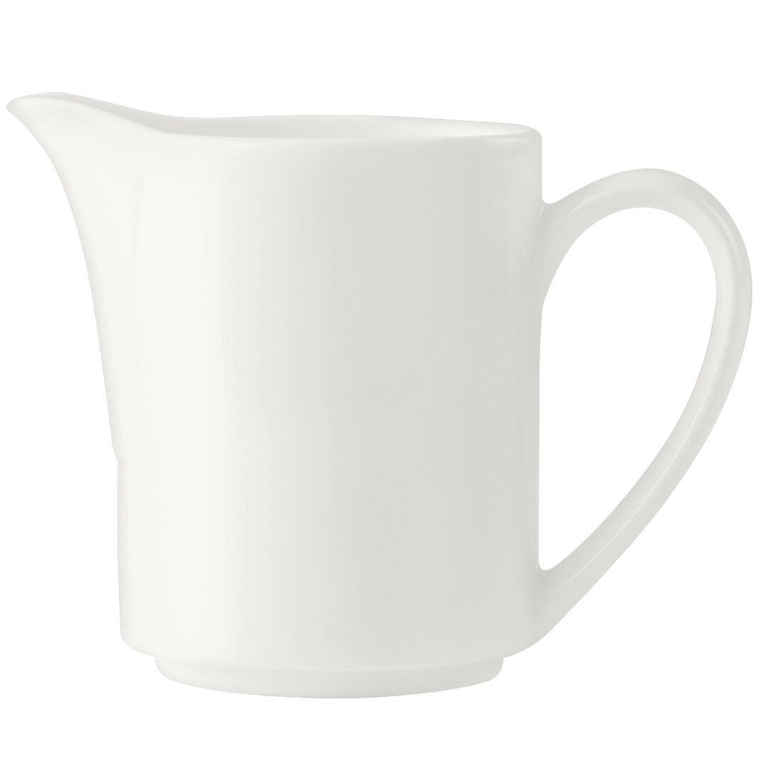 Monaco White Vogue Jug 14.25cl (5oz) Ceramic Tableware Serving Jug Pack of 12
