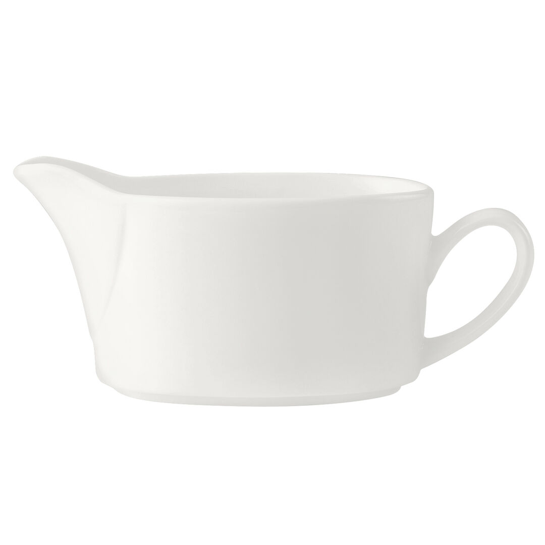 Monaco White Vogue Sauce Boat 34cl (12oz) Serving Ceramic Tableware Pack of 6