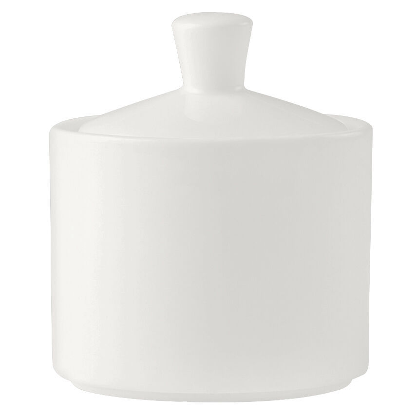 Monaco White Vogue Sugar Lid For C673 Pot Lid Ceramic Tableware Pack of 12