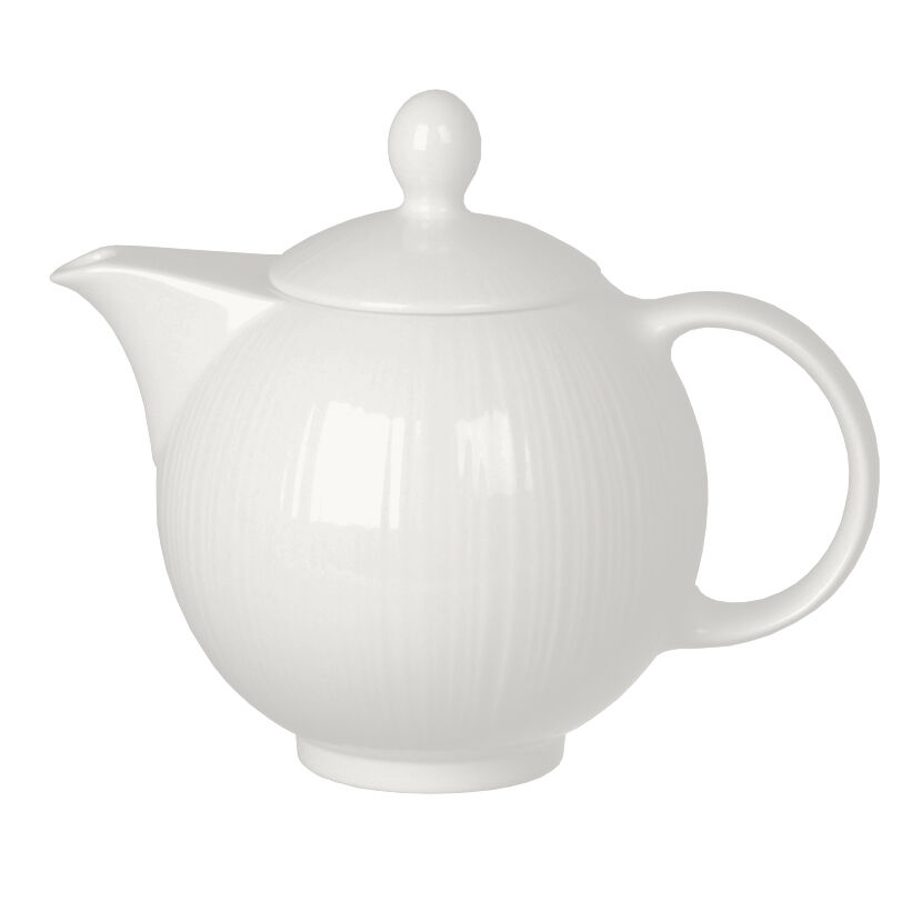 Spyro White Ceramic Teapot Serving Tableware 60cl (21oz) Lid C725 Pack of 6