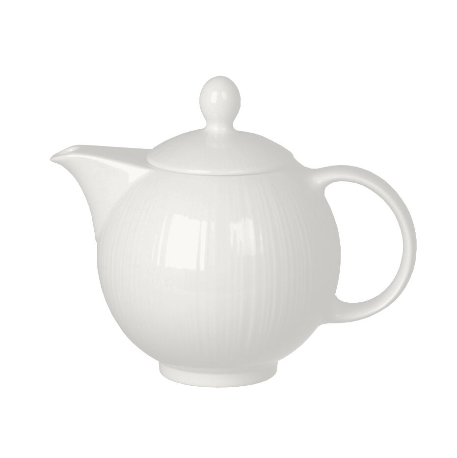 Spyro White Ceramic Teapot Serving Tableware 34cl (12oz) Lid C727 Pack of 6