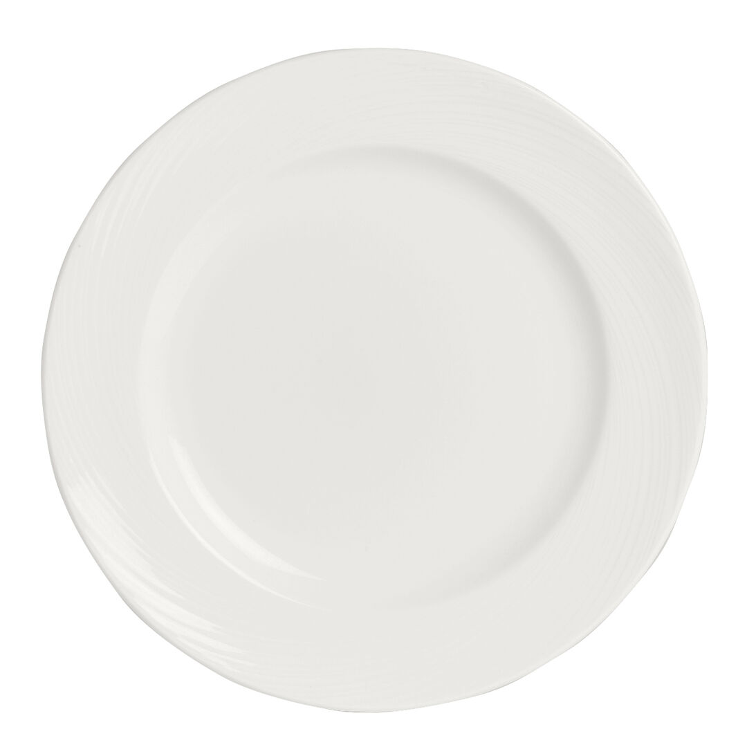 Spyro Plate 28cm (11"") Ceramic Serving Food Plate Bars Tableware Pack of 12