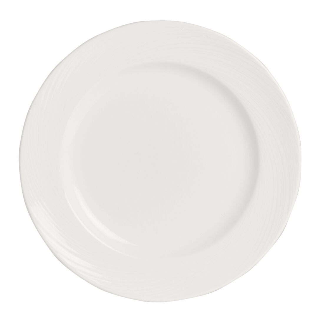 Spyro Plate 20.25cm (8"") Ceramic Serving Food Plate Set Tableware Pack Of 24
