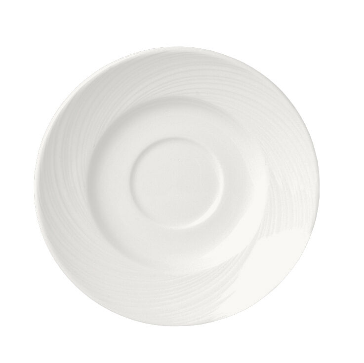 Spyro Saucer 15.25cm (6"") White Ceramic Saucer Plate Set Tableware Pack of 36