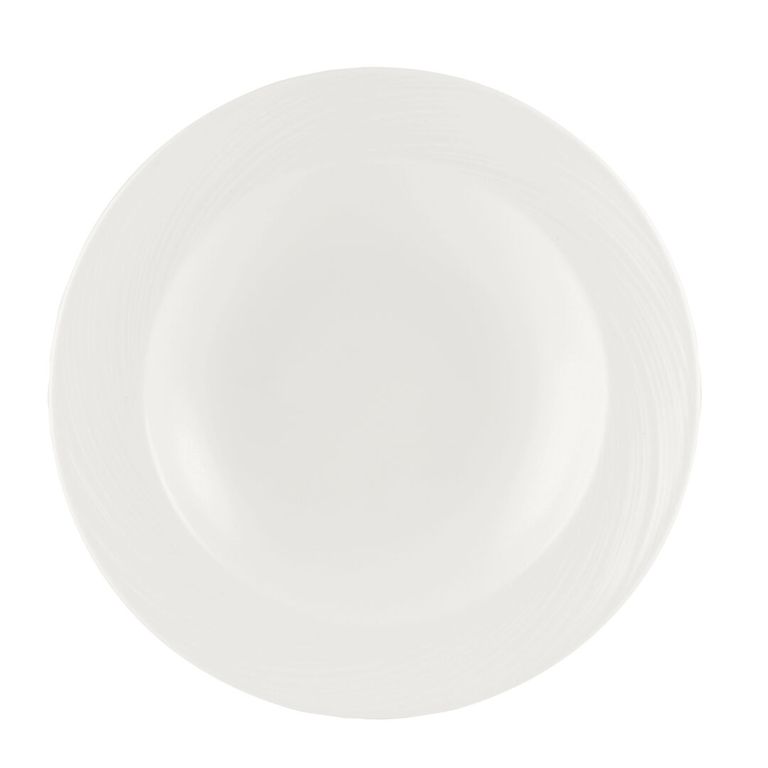 Spyro Ceramic White Soup Plate Tableware 24cm 39.75cl (9 1/2"" 14oz) Pack of 24