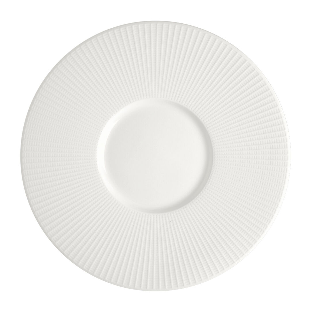 Willow Small Gourmet Plate 28.5cm  Ceramic Food Plate Bar Tableware Pack of 6