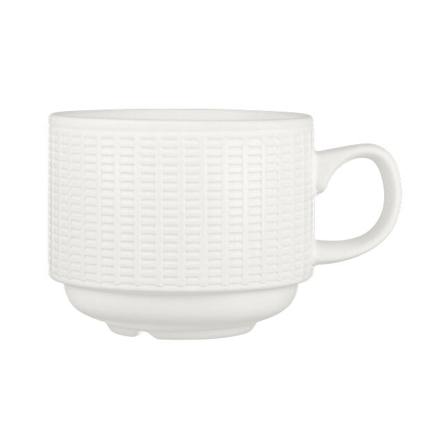 Willow Stacking Cup 8.5cl (3oz) Ceramic Drinking Cup Home Tableware Pack of 12