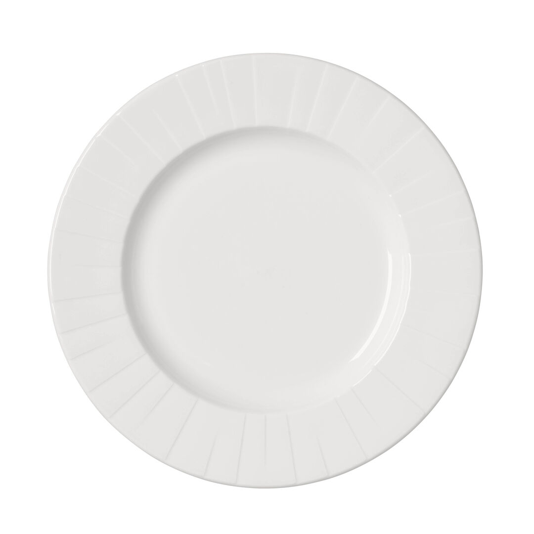 Alina Mid Rim Plate 25.5cm (10"") Ceramic Food Plate Set Tableware Pack Of 24