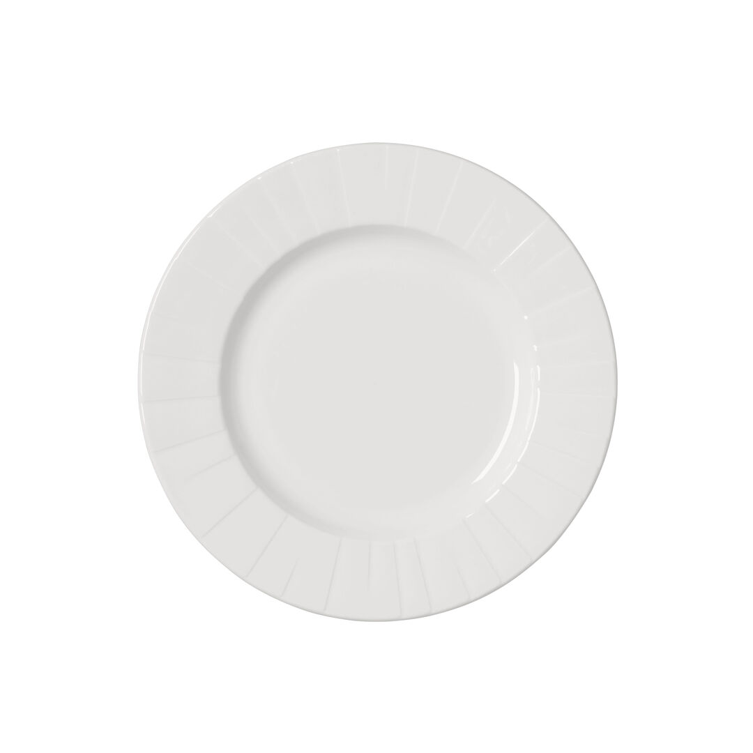 Alina Mid Rim Plate 20.25cm (8"") Ceramic serving Plate Tableware Pack Of 24