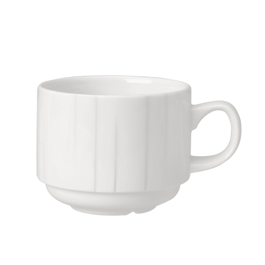 Alina Stacking Cup 21.25cl (7 1/2oz) Ceramic Drinking Tableware Pack of 36