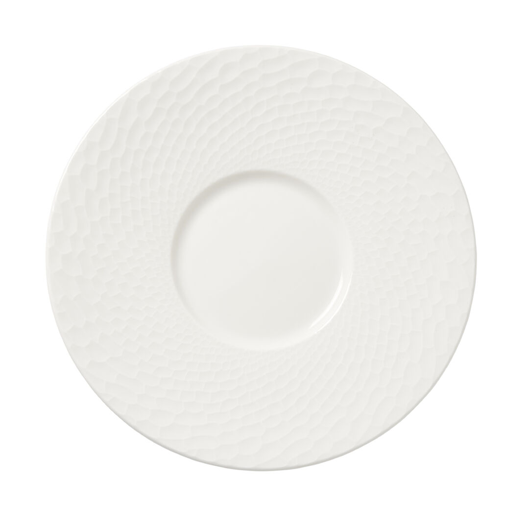 Morella Gourmet Small Well Plate 28.5cm Ceramic Food Plate Tableware Pack of 6