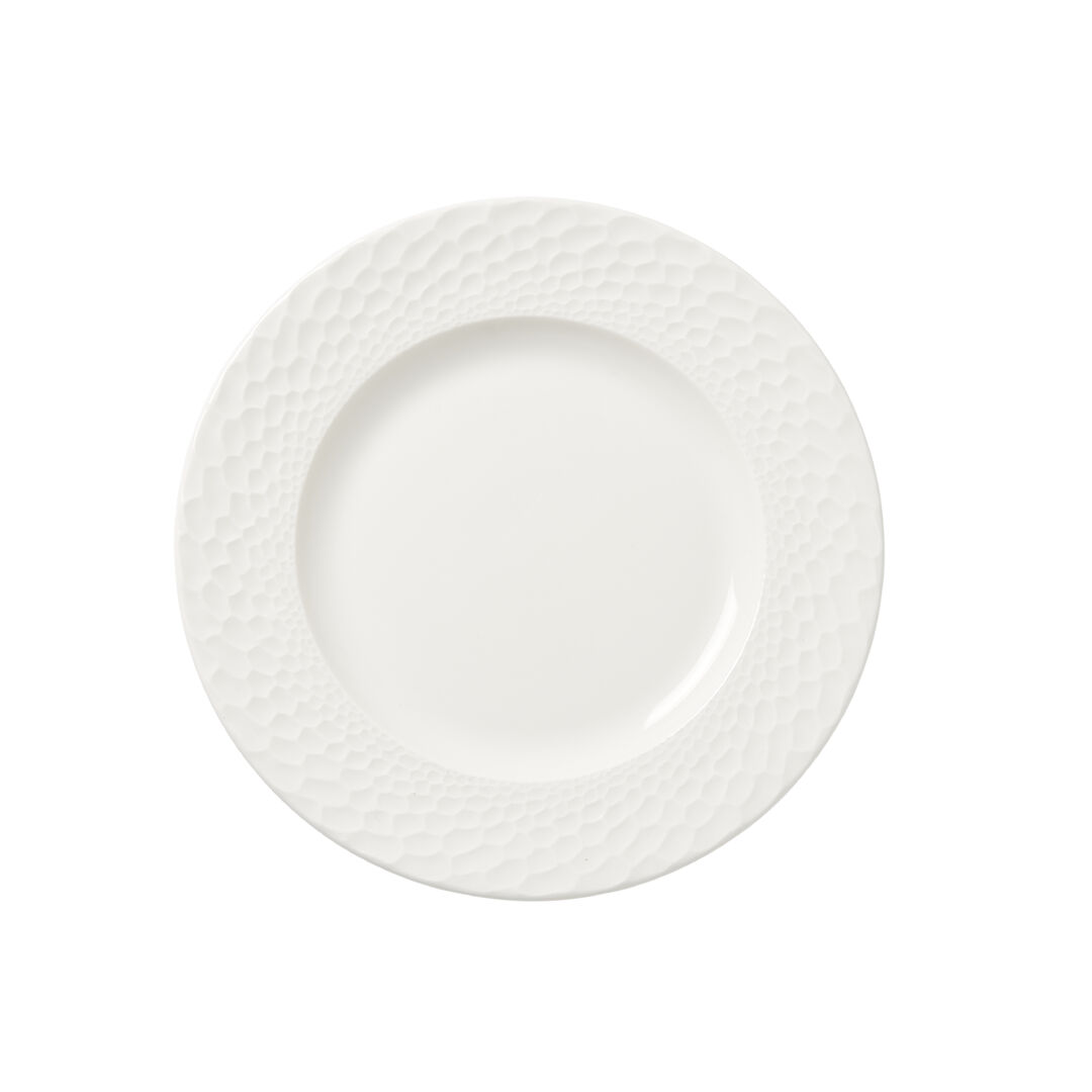 Morella Mid Rim Plate 23cm (9"") Ceramic Food Plate Set Tableware Pack Of 24