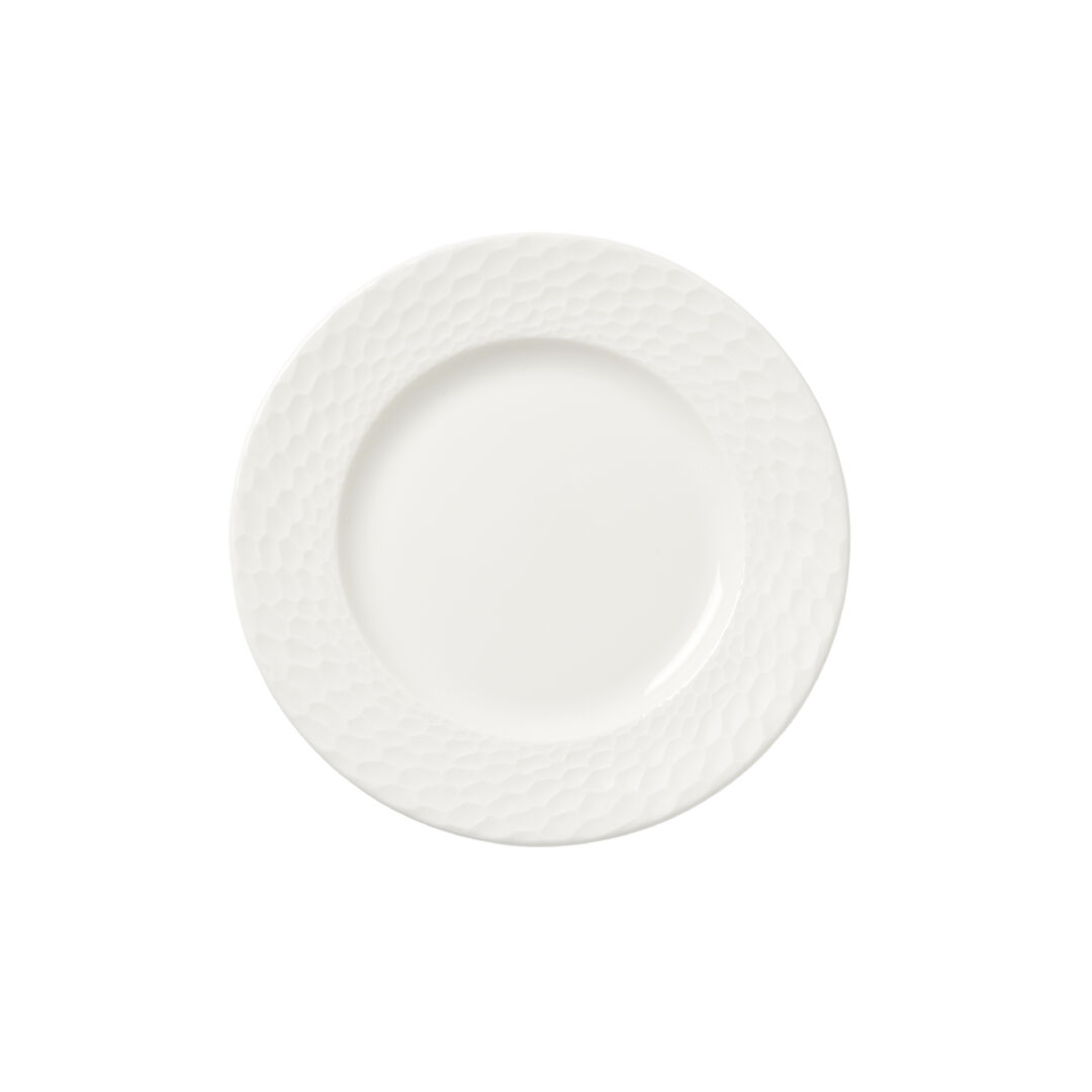 Morella Mid Rim Plate 20.25cm (8"") Ceramic Food Plate Set Tableware Pack Of 24