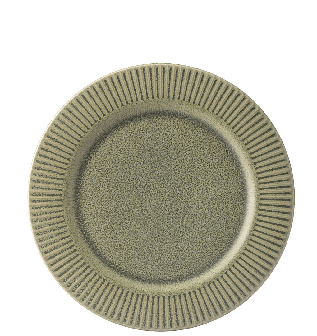 Corduroy Fern Plate 9.75"" Ceramic Serving Food Plate Home Tableware Pack of 6