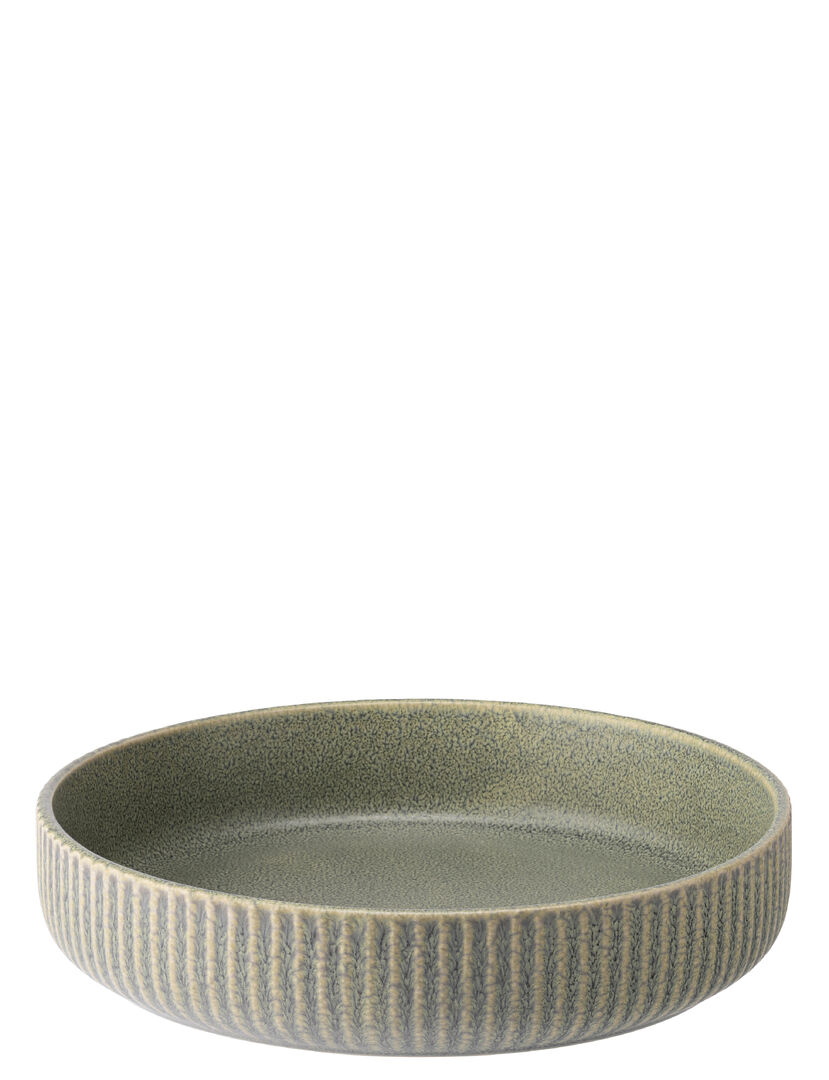 Corduroy Fern Shallow Bowl 7.5"" (19cm) Ceramic Bowl Set Tableware Pack of 6