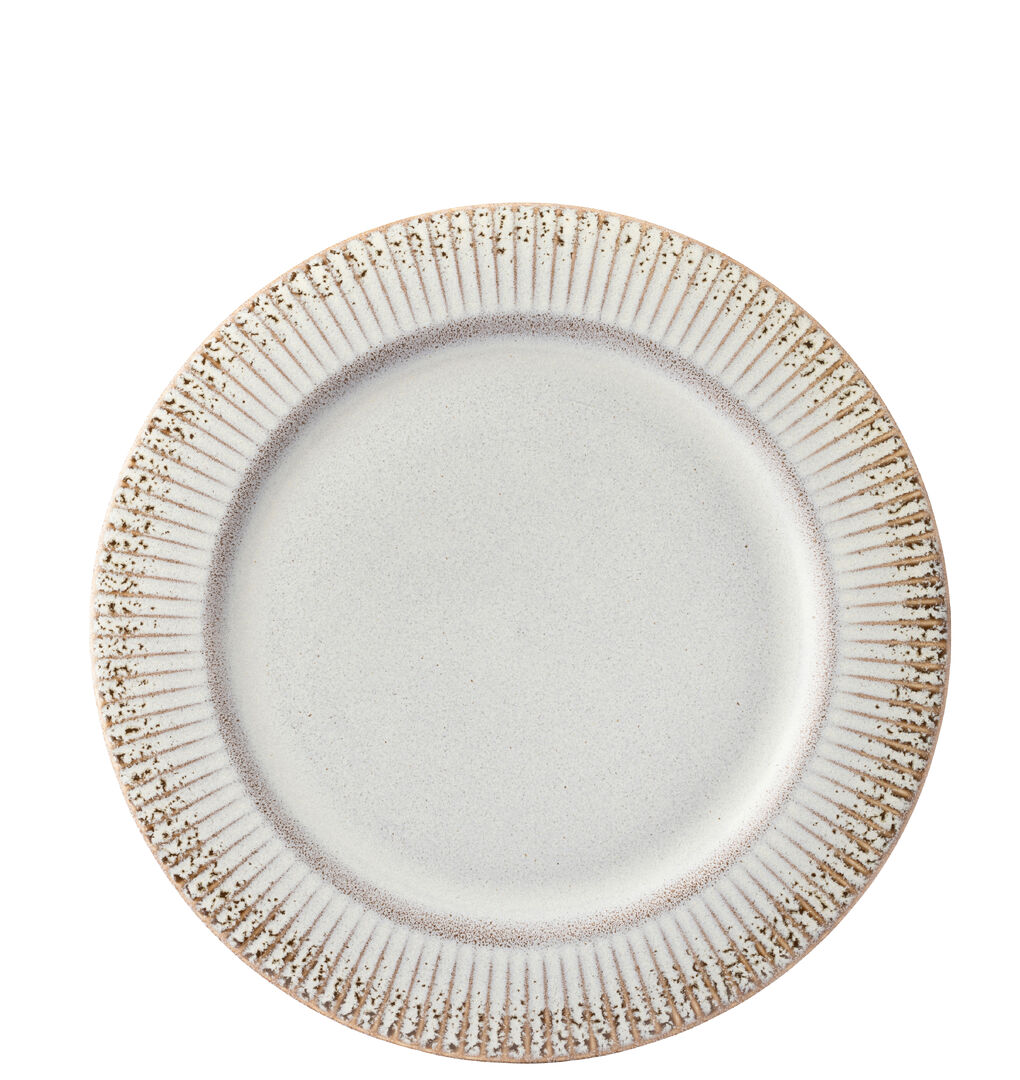 Corduroy Drift Edge Plate 9.75"" Ceramic Serving Plate Home Tableware Pack of 6