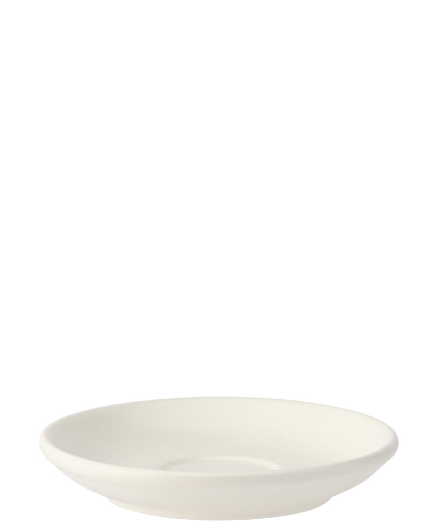 Barista Espresso Matt White Saucer 4.75"" Porcelain Saucer Tableware Pack of 12