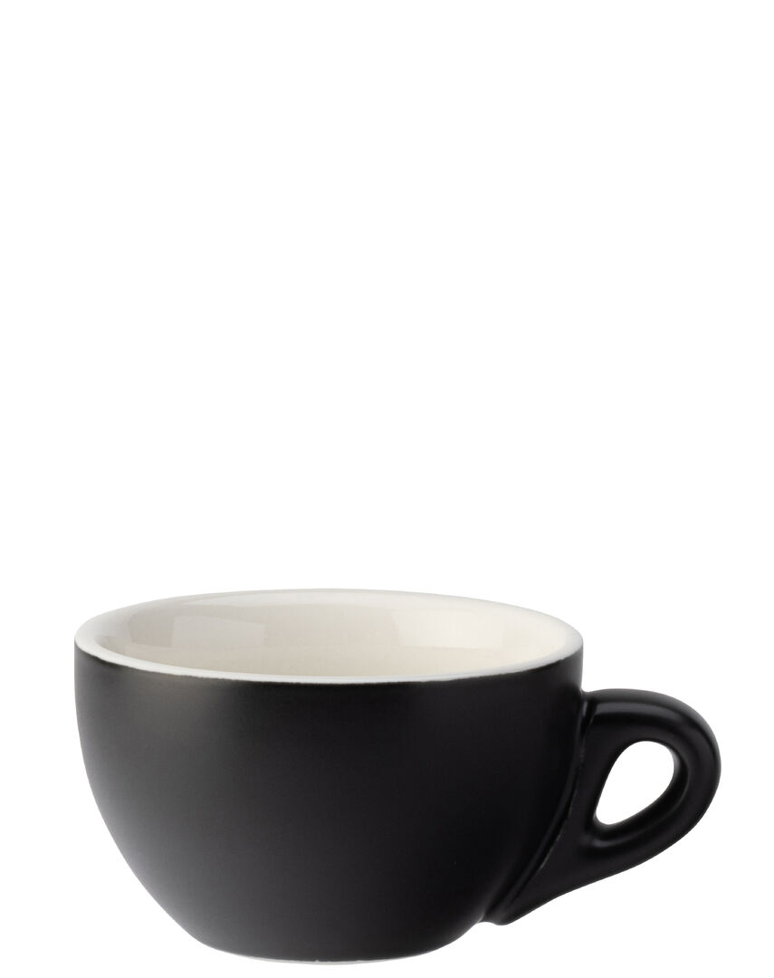 Barista Cappuccino Matt Black Cup 7oz (20cl) Porcelain Tableware Pack of 12
