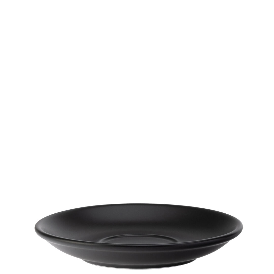 Barista Matt Black Saucer 5.5"" Porcelain Saucer Plate Set Tableware Pack of 12