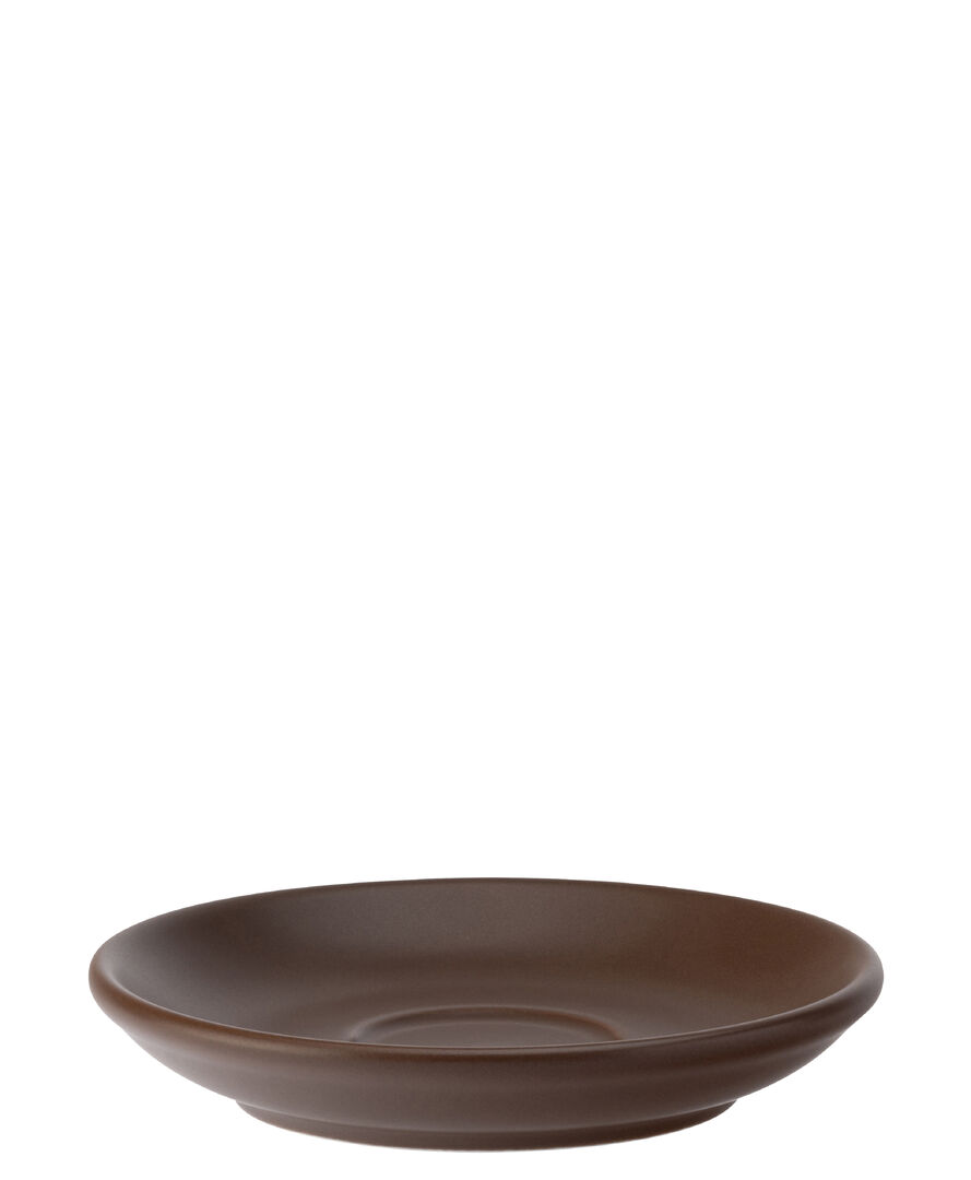 Barista Espresso Matt Brown Saucer 4.75"" Porcelain Saucer Tableware Pack of 12