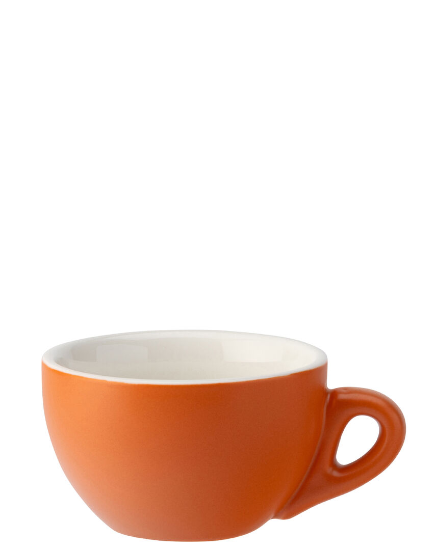 Barista Cappuccino Matt Orange Cup 7oz (20cl) Porcelain Tableware Pack of 12