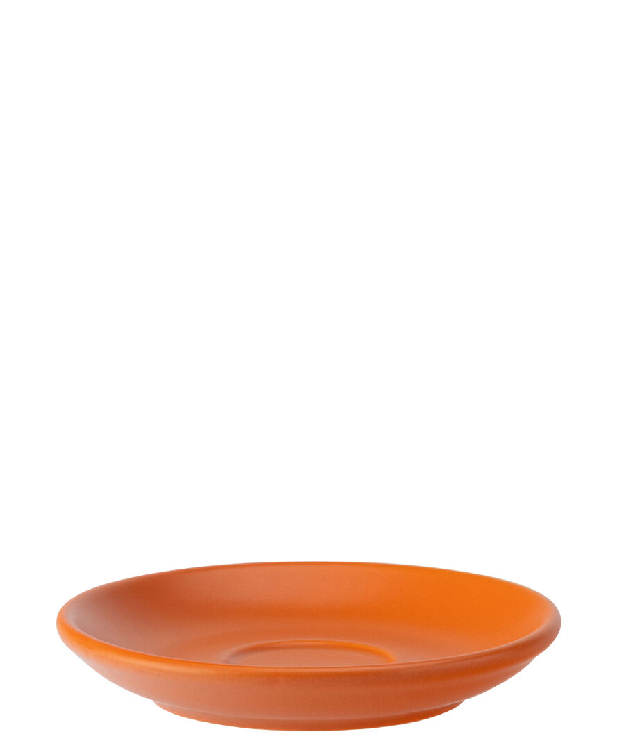 Barista Espresso Matt Orange Saucer 4.75"" Porcelain Saucer Tableware Pack of 12