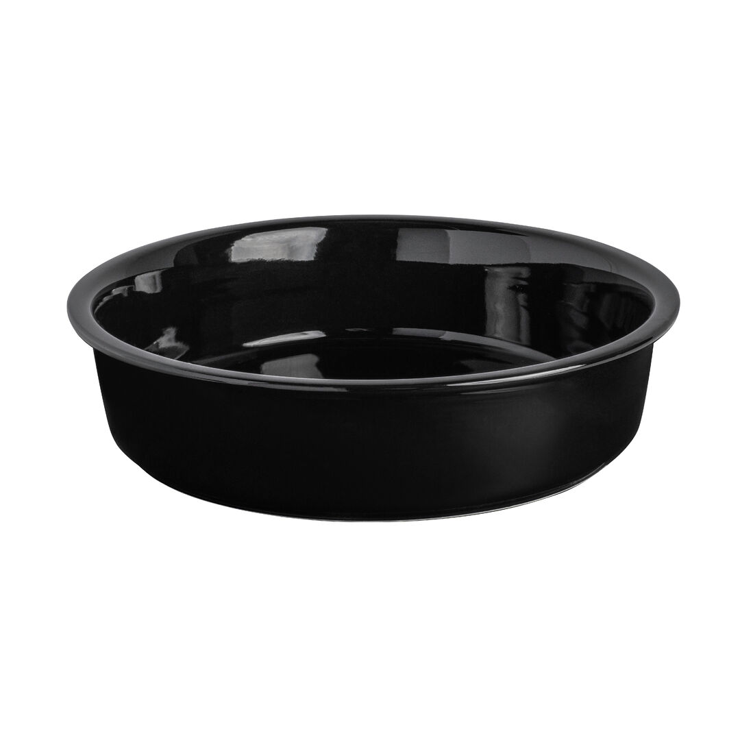 Black Ceramic Food Pan 3.8L 4QT Buffet Serving Dish Steam Table Tray Pack Of 1
