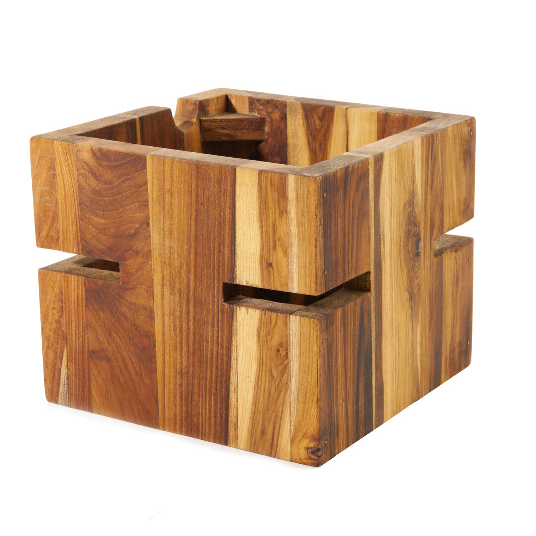 Fusion Teak Riser 15.2x15.2cm Buffet Display Wooden Serving Stand Pack of 1