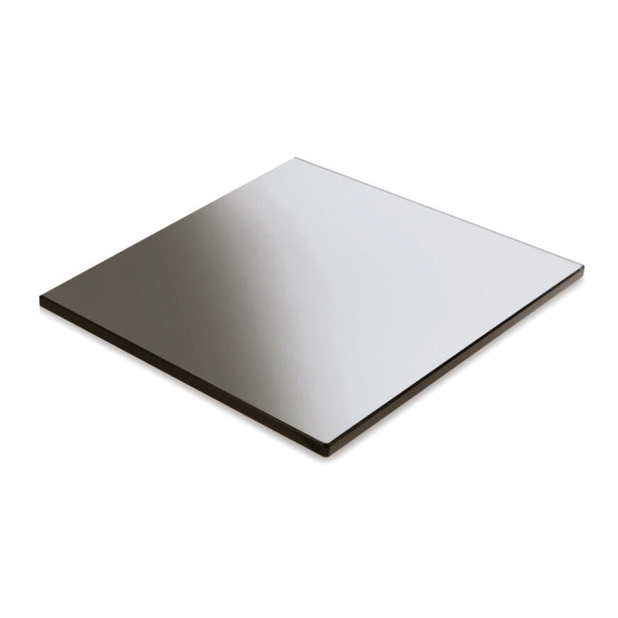 Fusion Black Glass Square Tile 15.2cm 6"" Buffet Display Riser Plate Pack Of 2