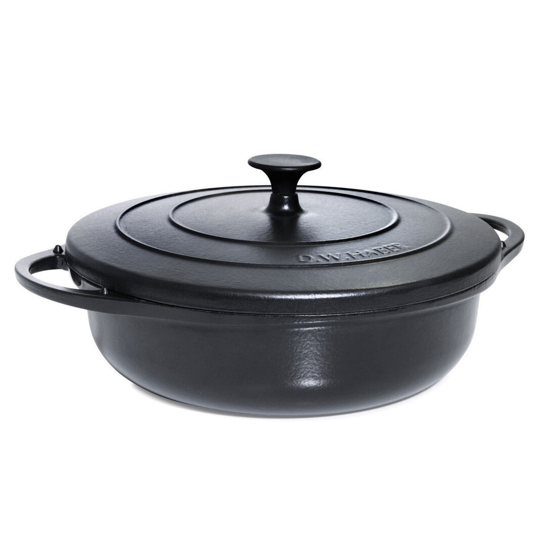 Homestyle Black Cast Iron Metal Dutch Oven 4.7 L (5qts) Casserole Pot Pack of 1