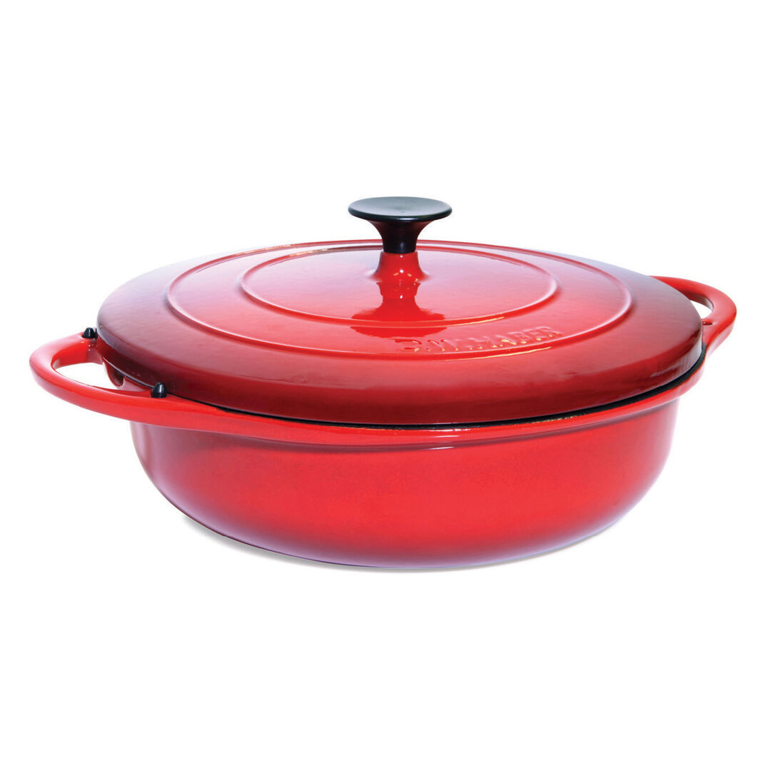 Homestyle Red Cast Iron Dutch Oven 4.7L (5qts) Casserole Pot Cookware Pack of 1