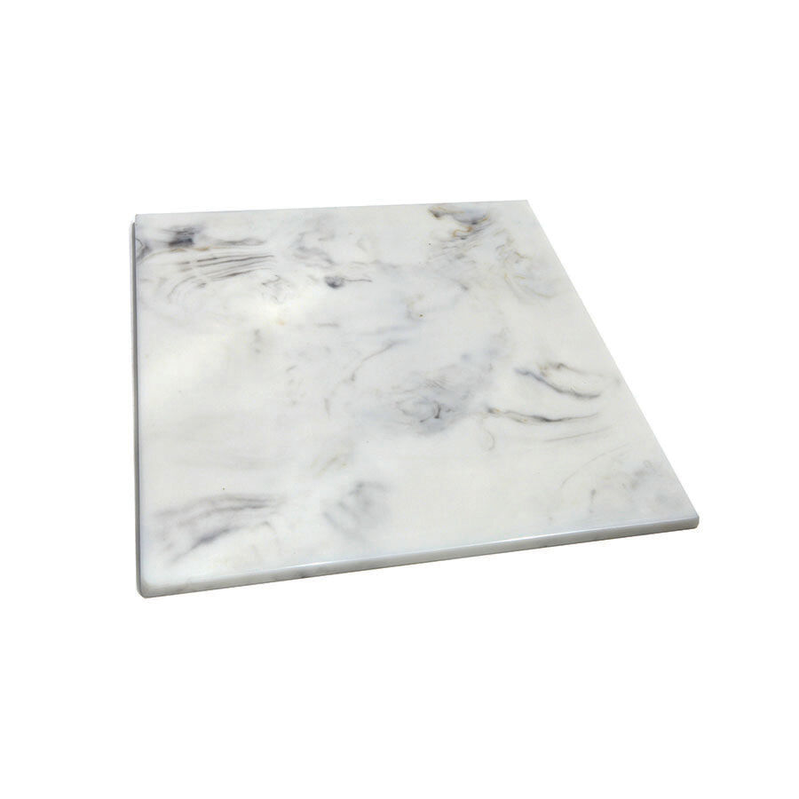 Fusion Carrera Marble Resin Square Tile 30.5cm12"" Buffet Display Plate Pack Of 1