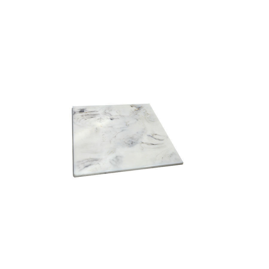 Fusion Carrera Marble Resin Square Tile 15.2cm 6"" Buffet Display Plate Pack Of 1