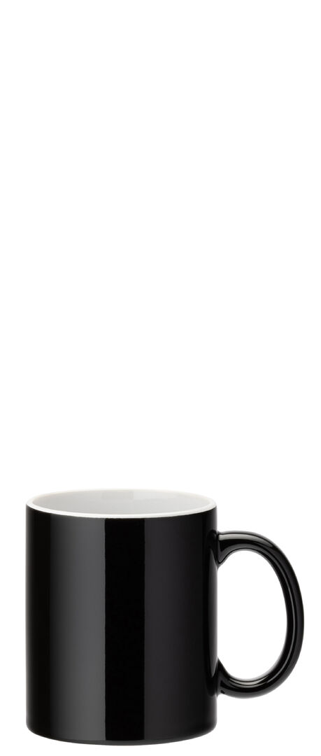 UTOPIA  Pure White Straight Sided Mug 12oz Black Pack 12 - Image 2