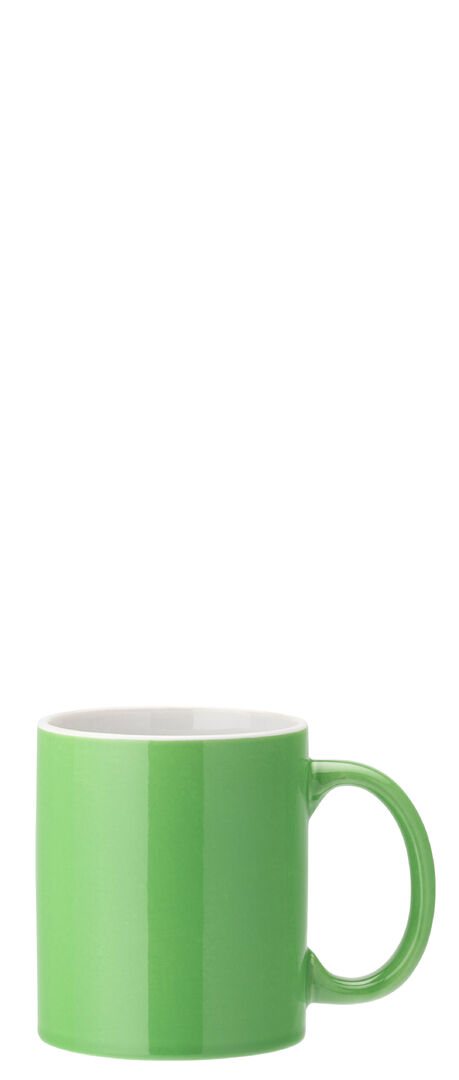 UTOPIA  Pure White Straight Sided Mug 12Oz Green Pack 12 - Image 2
