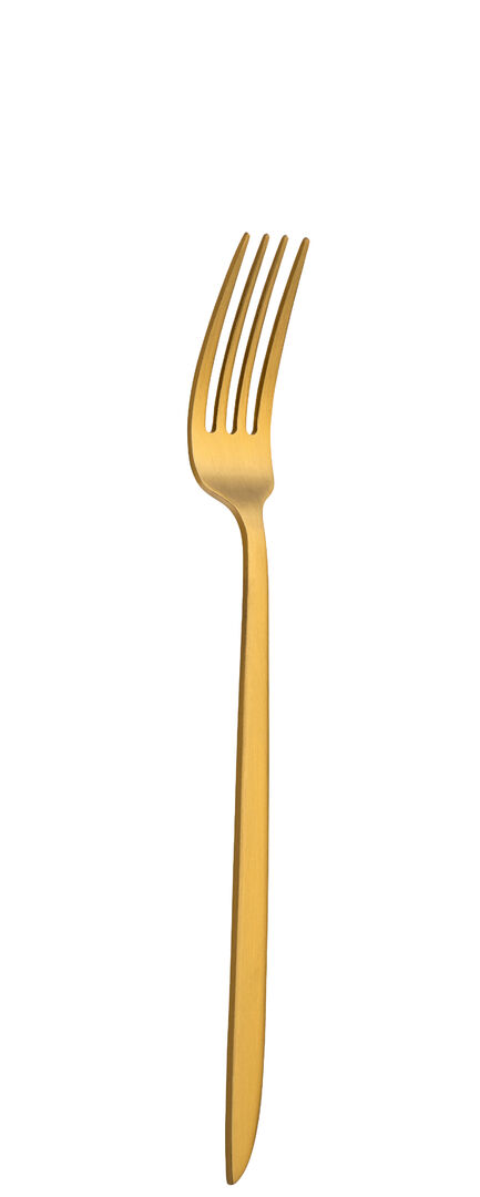 Orca Matt Gold Dessert Fork Stainless Steel Cutlery Fork Tableware Pack of 12