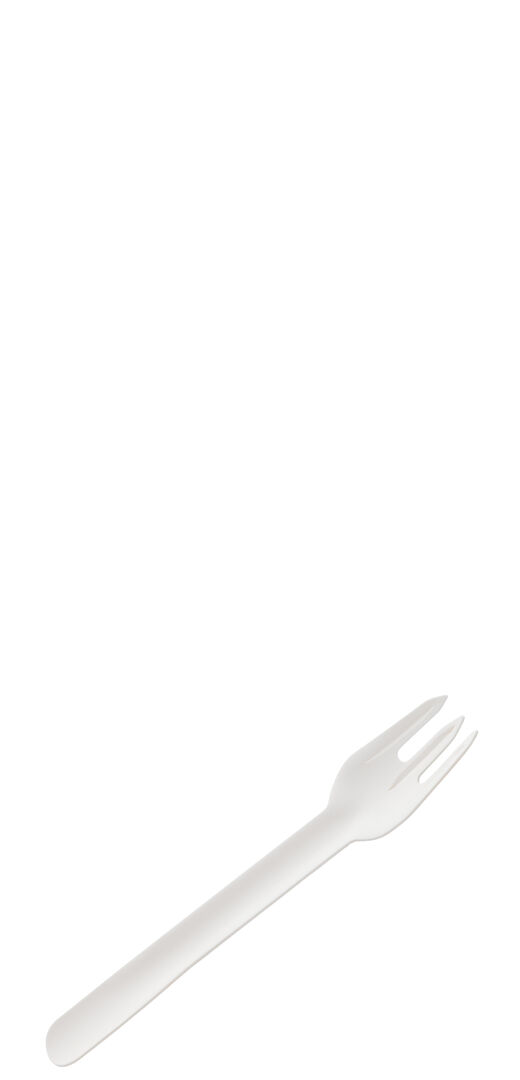 Compostable Paper Fork White Eco Friendly 6.25"" (15.8cm) 20 Boxes - Pack of 50