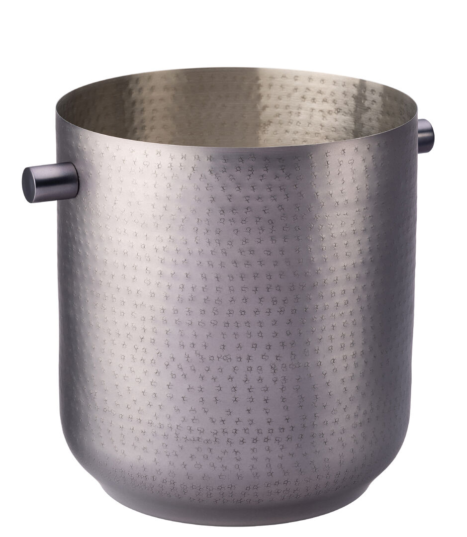 Grey Gunmetal Wine Bucket 19.5x21cm Matte Finish Barware Ice Tub Pack of 6