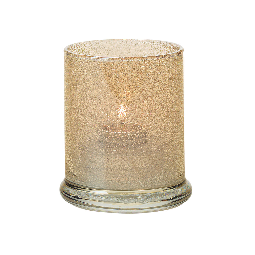 Columns Champagne Jewel Votive 7.6 x 9.2cm Glass Table Light Set Pack of 12