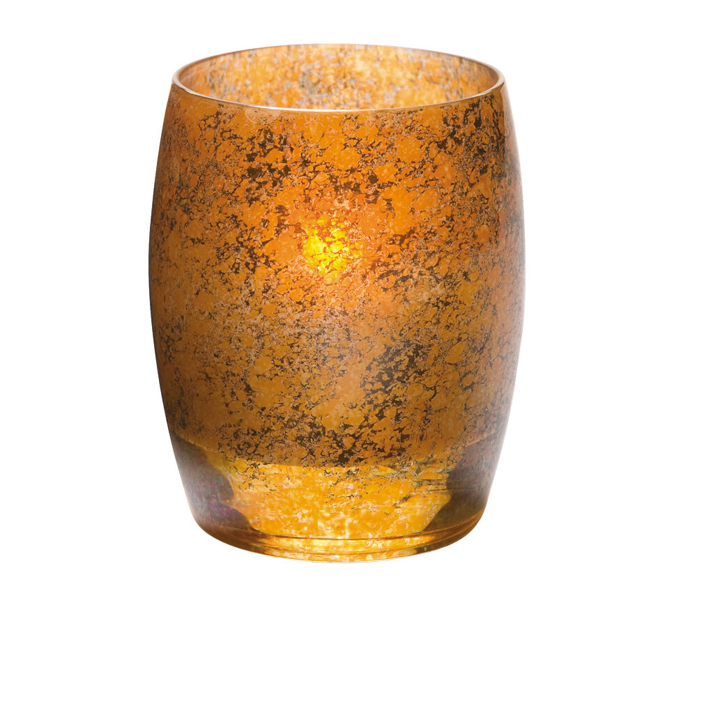 Contour Antique Gold Glass Votive 7.6 x 9.5cm Glassware Table Light Pack of 12