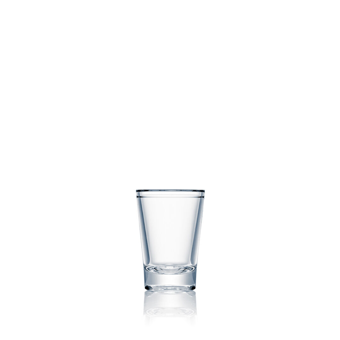 Polycarbonate Clear Shot Glass 7.4cl Barware 7.3cm Tall Bar Shot Pack of 12
