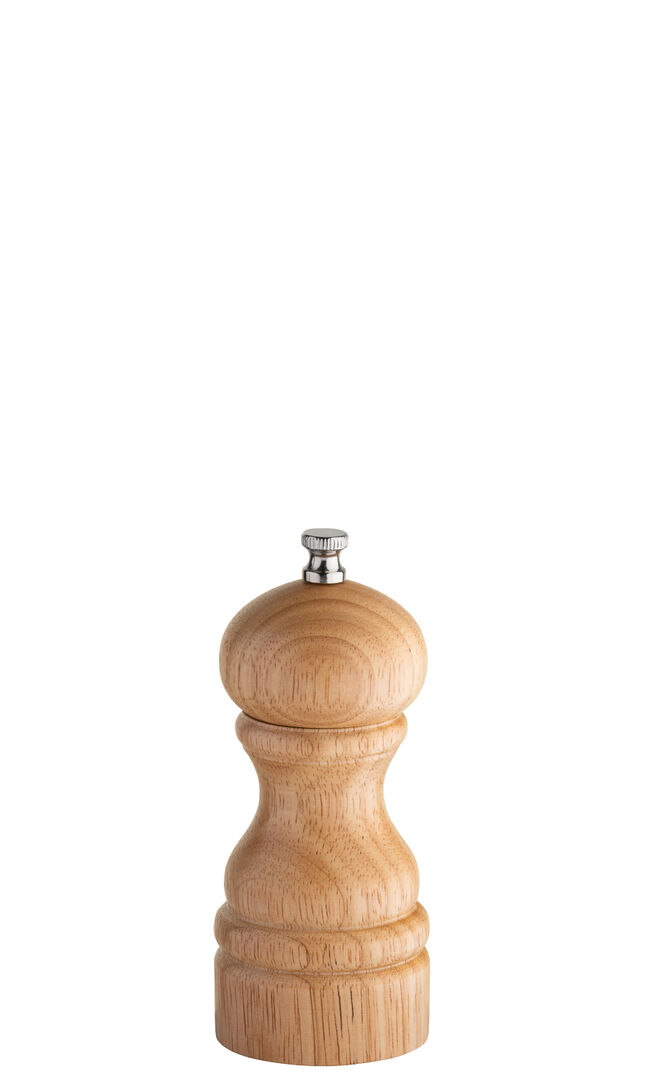 Light Wood Salt/Pepper Grinder 5"" (13cm) Grinding Fresh Spices Set Pack of 6