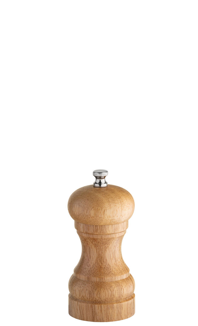 Light Wood Salt/Pepper Grinder 4"" (10cm) Grinding Fresh Spices Set Pack of 6