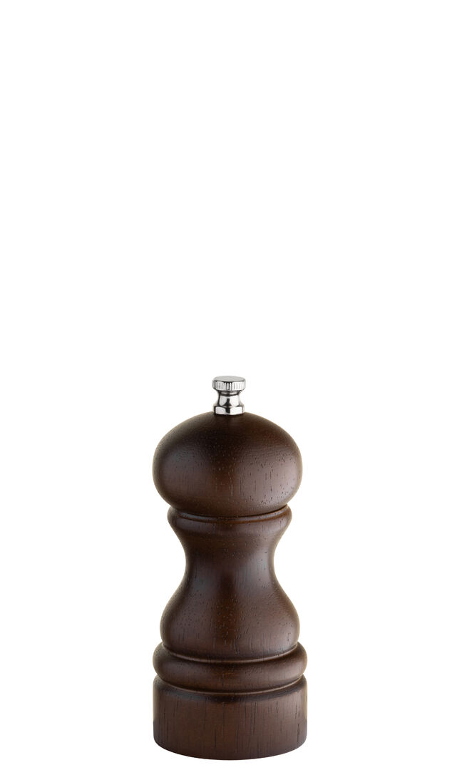 Dark Wood Salt/Pepper Grinder 5"" (13cm) Grinding Fresh Spices Set Pack of 6