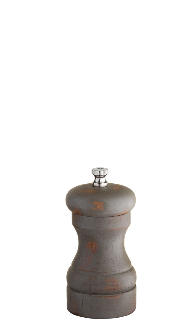 Distressed Wood Salt/Pepper Grinder 4"" (10cm) Grinding Fresh Spices Pack of 6