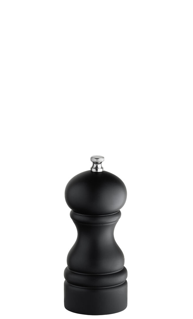 Black Wood Salt/Pepper Grinder 5"" (13cm) Grinding Fresh Spices Set Pack of 6