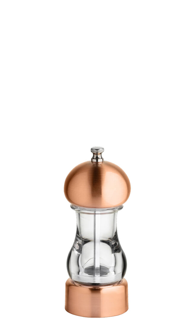 Copper Top Acrylic Salt/Pepper Grinder 6"" (15cm) Grinding Fresh Spice Pack of 6